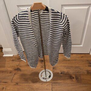 H&M cardigan - black white stripe, L
